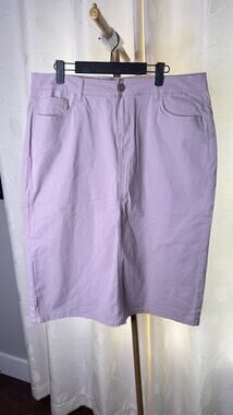 NWT Inherit Remi 5 Pocket Midi Skirt in Lilac, Size 16